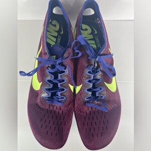 NIKE Zoom Matumbo 3 Track Racing Distance Bordeax/Lime Size 11.5
